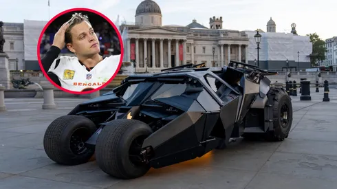 Joe Burrow y la réplica del Batimovil