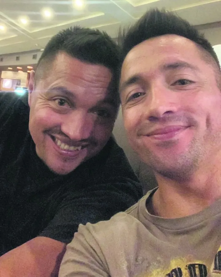 Juan Francisco junto a Miguel Pinto. Imagen: LUN.