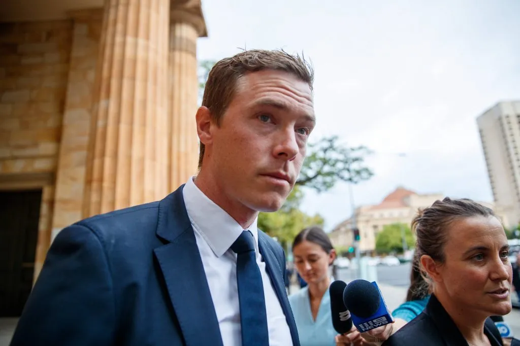 Rohan Dennis llega al Tribunal de Magistrados de Adelaide, el miércoles 13 de marzo de 2024 | Getty Images