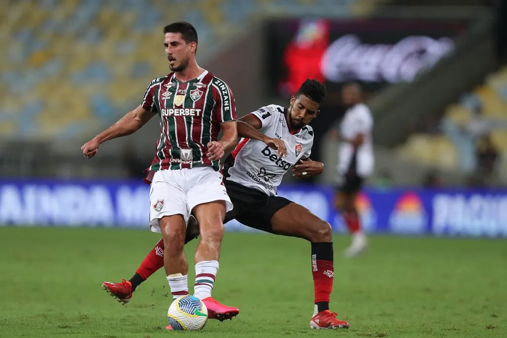 Gabriel Pires en acción por el Fluminense. (Wagner Meier/Getty Images).