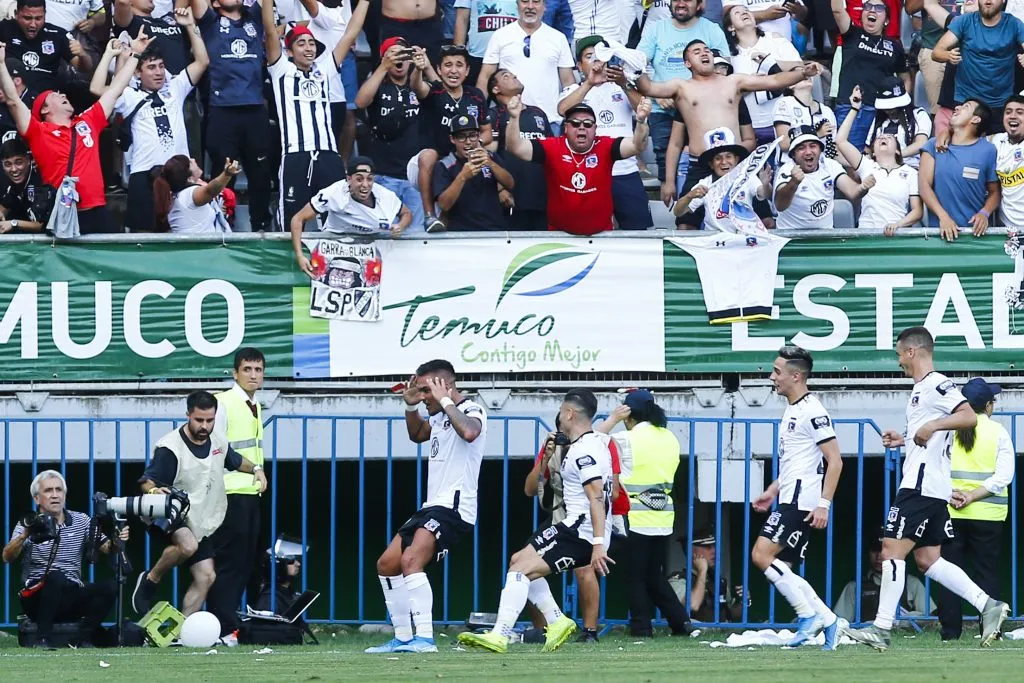 Parraguez celebra su gol ante la U en Temuco
