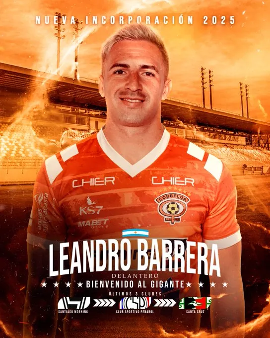 Leandro Barrera será el nuevo referente en el ataque de Cobreloa