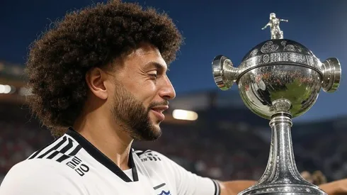 Maxi Falcón con camiseta de Colo Colo junto a la Copa Libertadores es una de las imágenes más llamativas de la "IA" de X.
