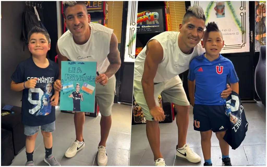 Leandro Fernández fue el Viejito Pascuero de los hinchas de U de Chile. Foto: Instagram.