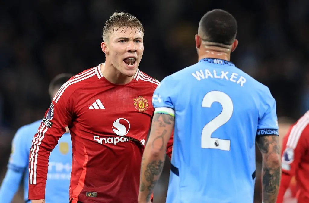 Rasmus Hojlund reprendió con dureza a Kyle Walker. (Imago).