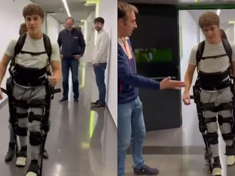 Hijo de Nani Roma vuelve a caminar tras quedar parapléjico