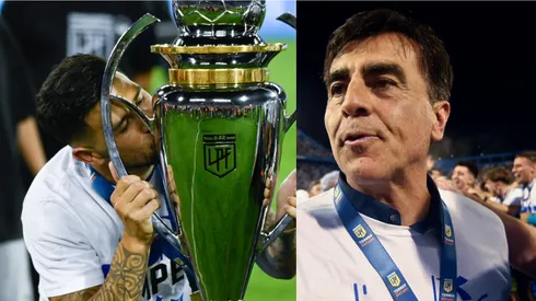 Elías Gómez y Gustavo Quinteros limaron asperezas y celebraron a lo campeón.