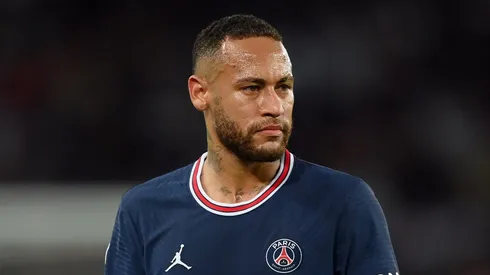 Neymar durante el partido del grupo A de la Liga de Campeones de la UEFA entre el PSG y el Manchester City (2021).