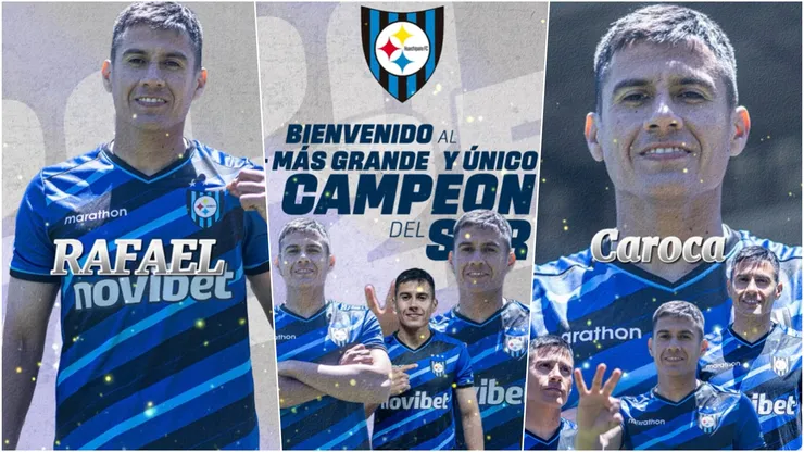 Caroca se pone la camiseta de Huachipato.