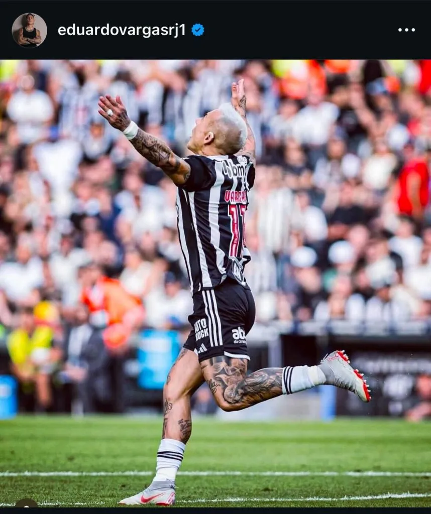Eduardo Vargas terminó contrato con el Atlético Mineiro.