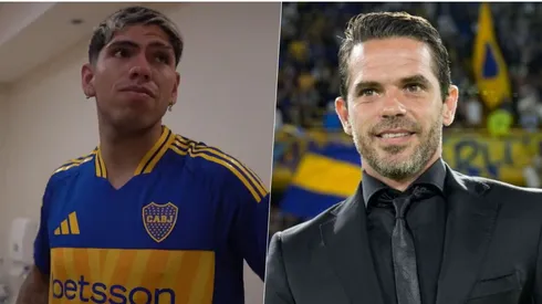 Carlos Palacios tiene un gesto que aplaude el DT de Boca, Fernando Gago