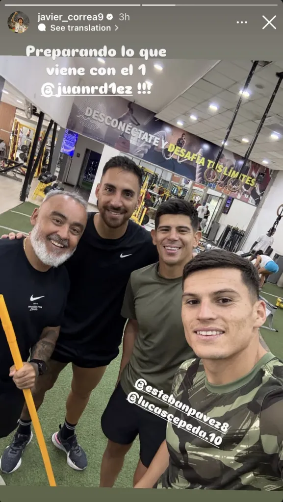 Javier Correa se suma al equipo del PF de Vidal | Instagram
