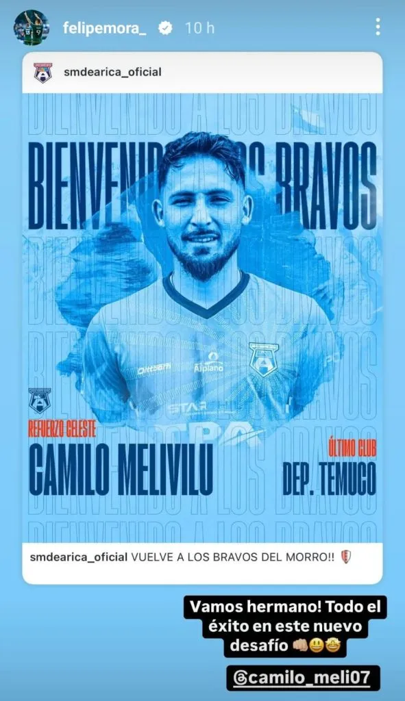 Captura Instagram Felipe Mora.