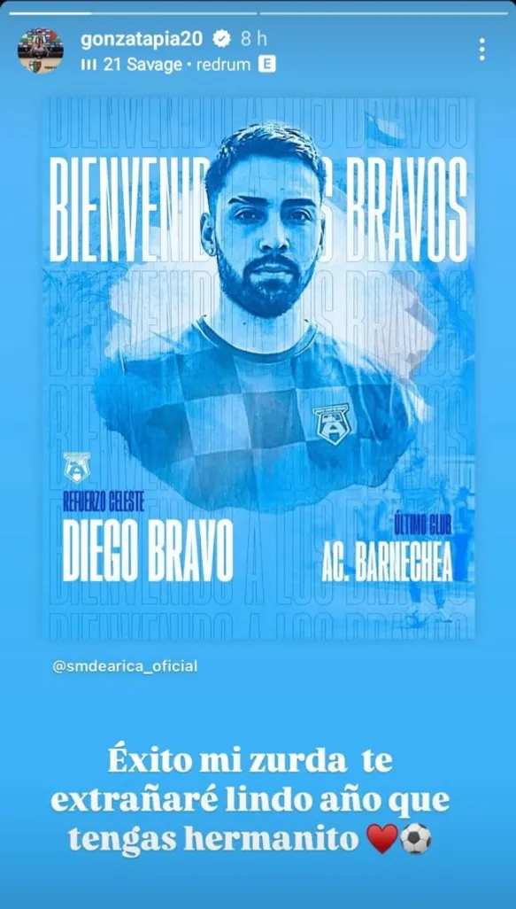 Captura Instagram Gonzalo Tapia.