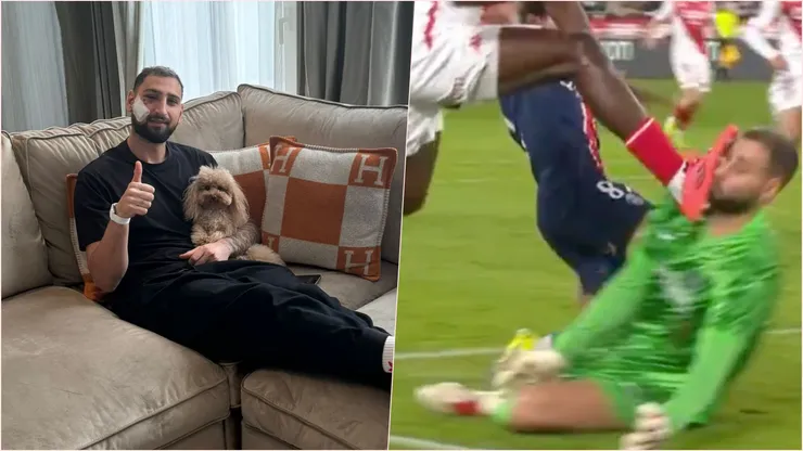 Donnarumma está bien tras sufrir golpe en el rostro