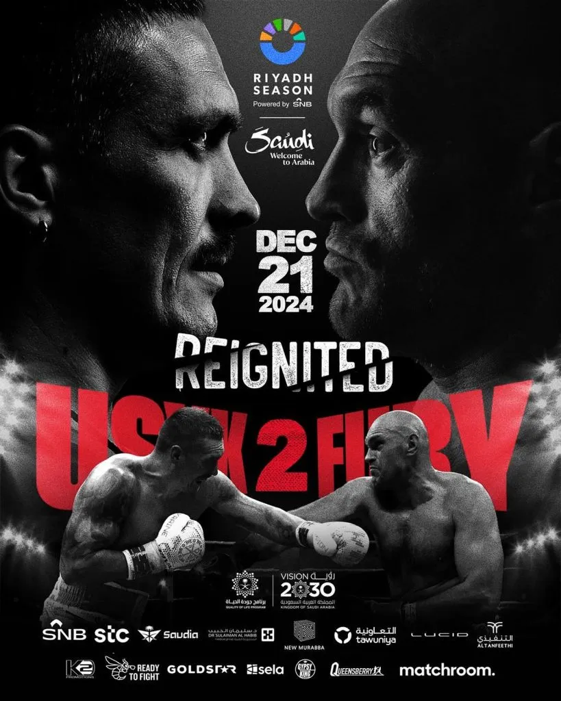 Afiche oficial del combate entre Usyk y Fury 2. (Foto: Instagram @Usykaa)