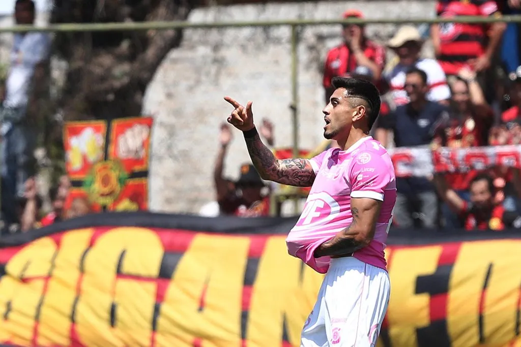 Christopher Díaz celebra uno de los cuatro goles que convirtió para Rangers en el Campeonato Ascenso 2024. (Javier SalvoPhotosport).