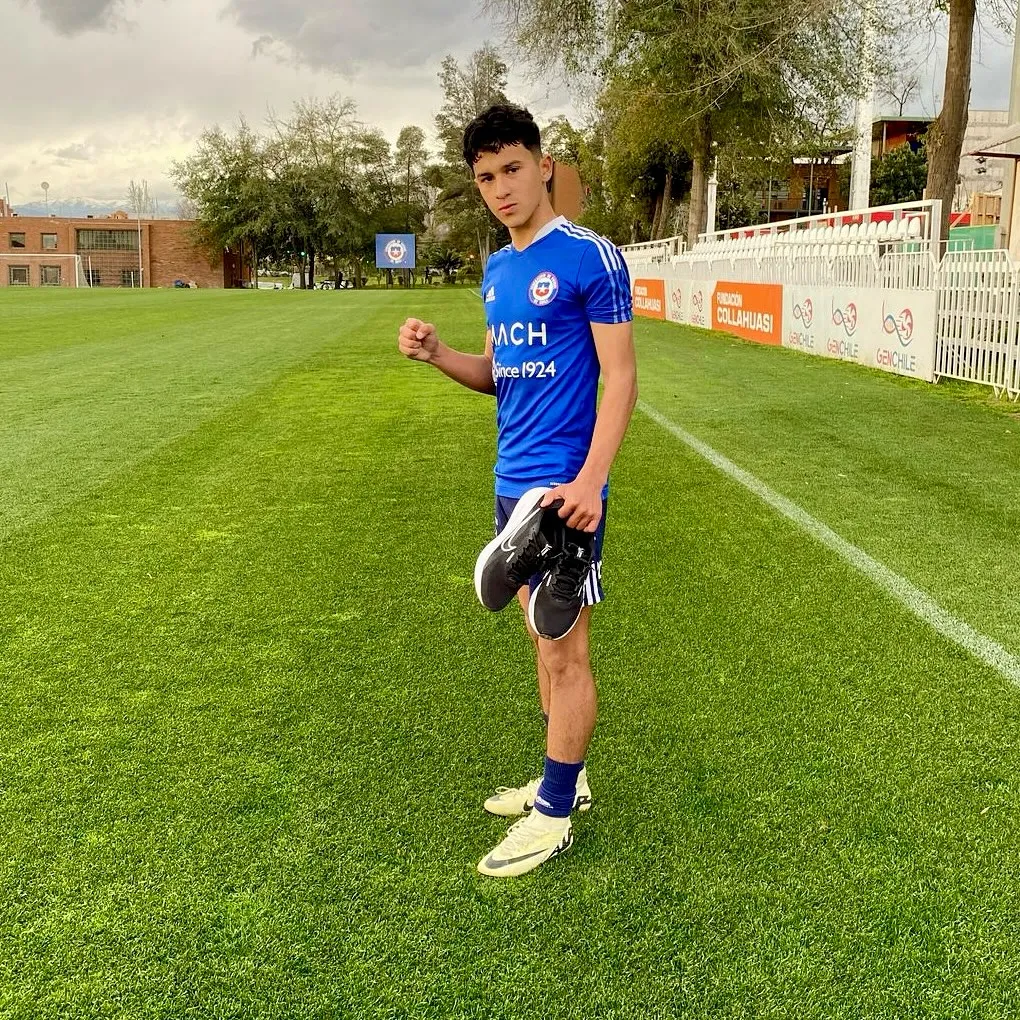 Guido Segura, jugador de la Sub 16 de Ñublense. (Captura Instagram Ñublense Formativo).