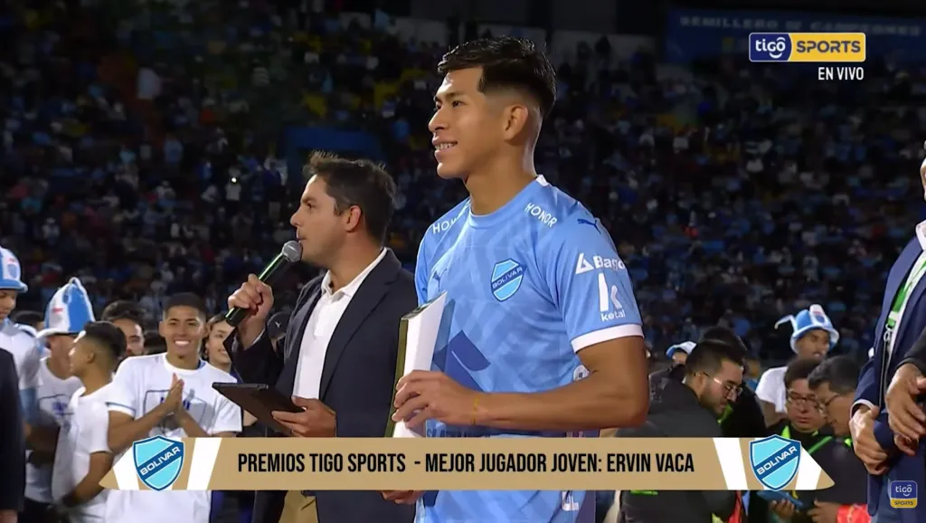 Ervin Vaca brilló con luz propia en la temporada 2024 de Bolivia. (Captura Tigo Sports).