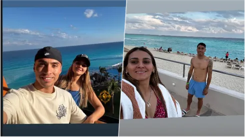 Luciano Cabral pasa vacaciones en el Caribe.