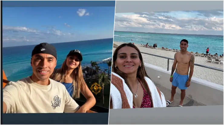 Luciano Cabral pasa vacaciones en el Caribe.