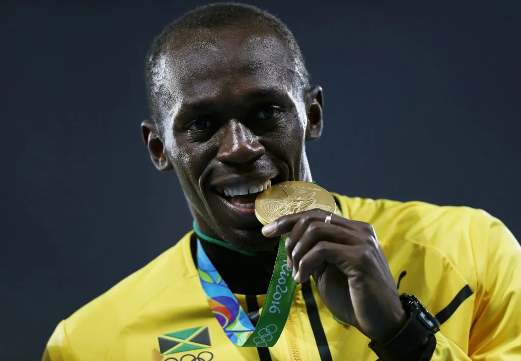 Bolt solo sabía llegar primero. Imagen: Getty.