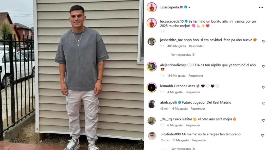La foto de Lucas Cepeda provocó diversas reacciones. (Foto: Instagram Lucas Cepeda)