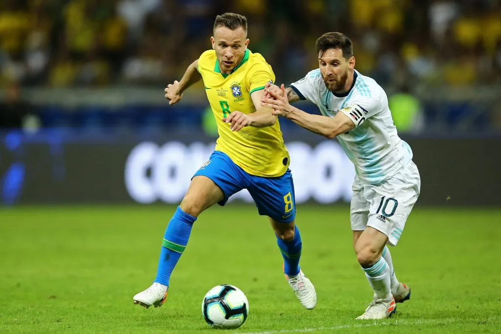Arthur Melo totaliza 23 partidos en la selección de Brasil. Anotó un gol. (Foto: Imago).