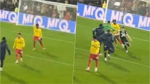 Un compañero de Francisco Sierralta en el Watford dejó la escoba por un baile de Fortnite.