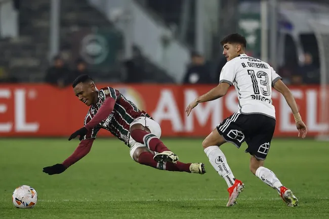 Bruno Gutiérrez en acción ante Fluminense. (Pepe Alvújar/Photosport).