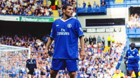 Adrian Mutu en el Chelsea (2003).