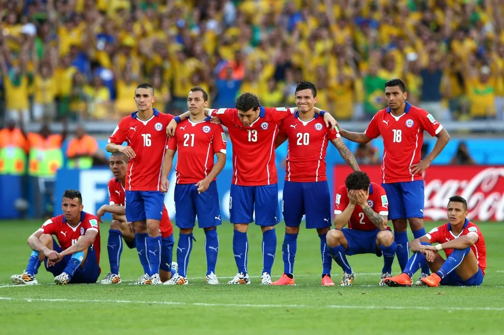 Chile cayó por 3-2 en penales ante Brasil en la Copa del Mundo de 2014. Imagen: Getty.