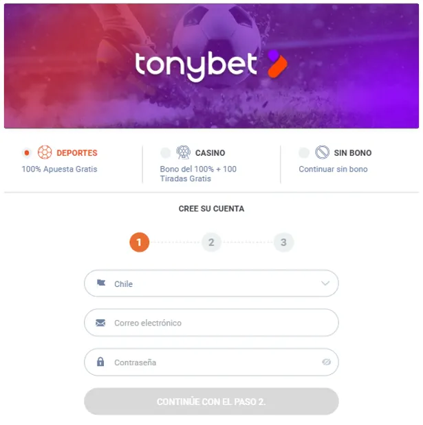 CODIGO PROMOCIONAL TONYBET