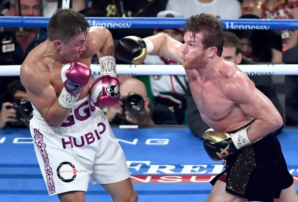 Gennady Golovkin vs. Canelo Álvarez en 2018 (Getty Images).