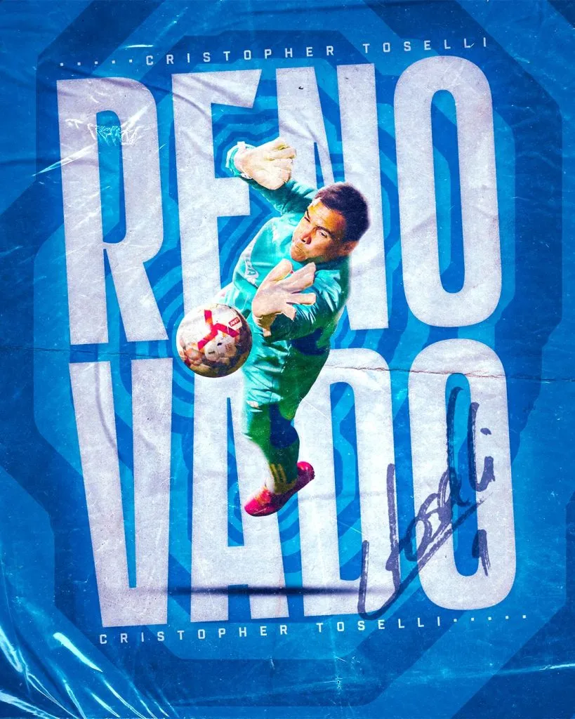 La imagen con que Universidad de Chile confirmó la renovación de Toselli.