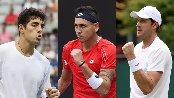 Cristian Garin, Alejandro Tabilo y Nicolás Jarry