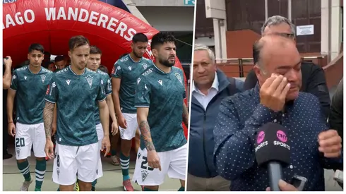 Luis Sánchez llora al dar explicaciones a los hinchas de Wanderers