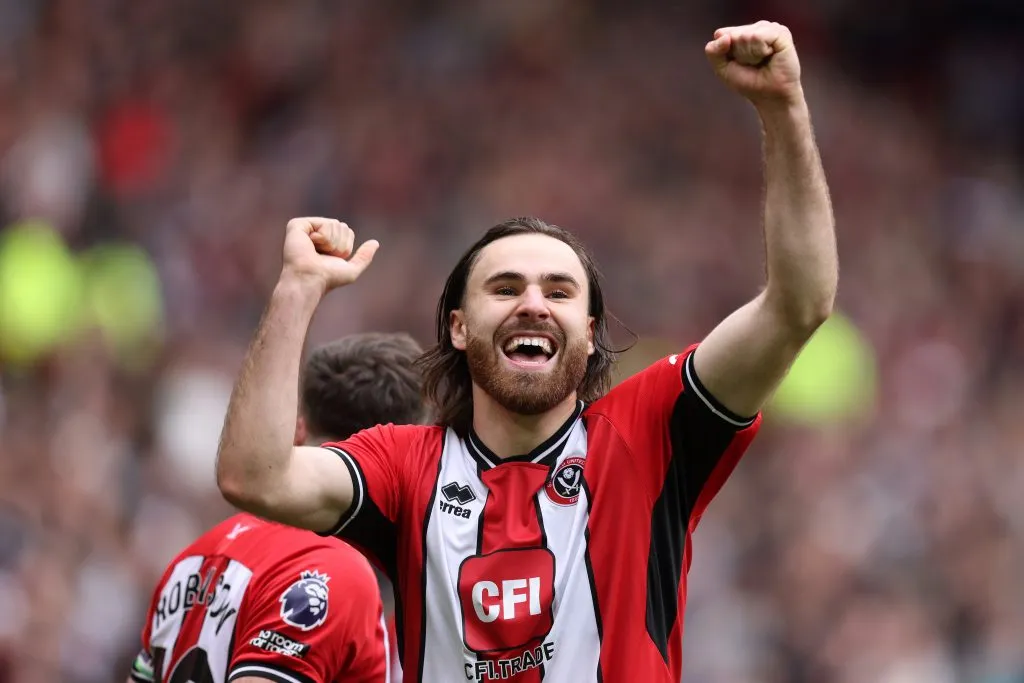 Ben Brereton quiere recuperar la alegría en Sheffield United, donde ya destacó meses atrás. Foto: Getty Images.