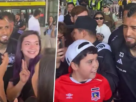 Arturo Vidal deja la grande en el aeropuerto con los hinchas