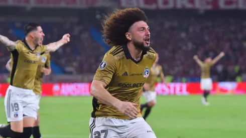 Falcón celebra el gol en Copa Libertadores ante Junior