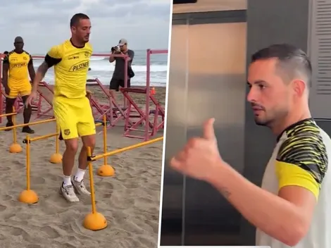 Octavio Rivero entrena en la playa: deja en espera a la U