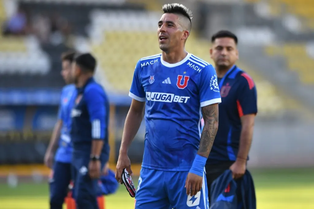 Leandro Fernández de la U al término del partido amistoso de la copa Betano contra Godoy Cruz (Photosport).