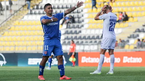 Nicolás Guerra marcó dos goles por U de Chile ante Godoy Cruz.