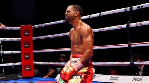 Jamel Herring tras obtener el título mundial superpluma de la WBO