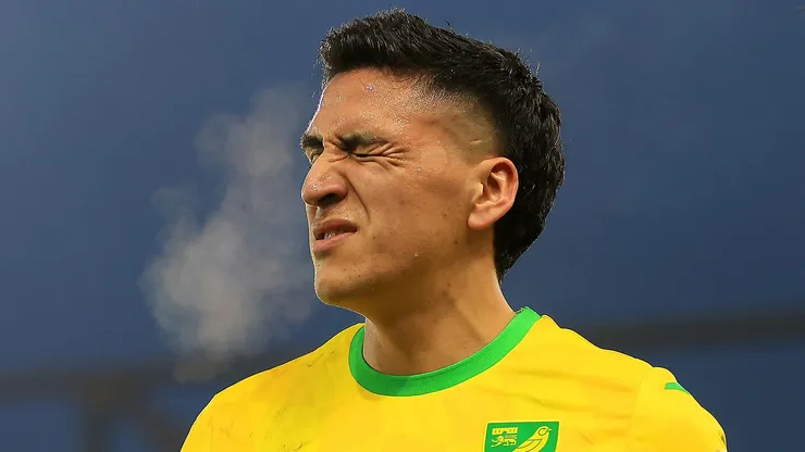 Marcelino Núñez durante el partido de la tercera ronda de la Emirates FA Cup entre el Norwich City y el Brighton.