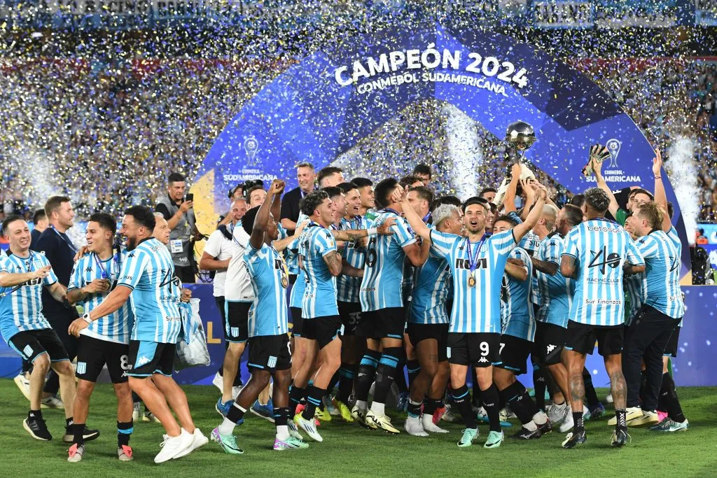 Racing ganó la Copa Sudamericana en el 2024. Imagen: Getty.