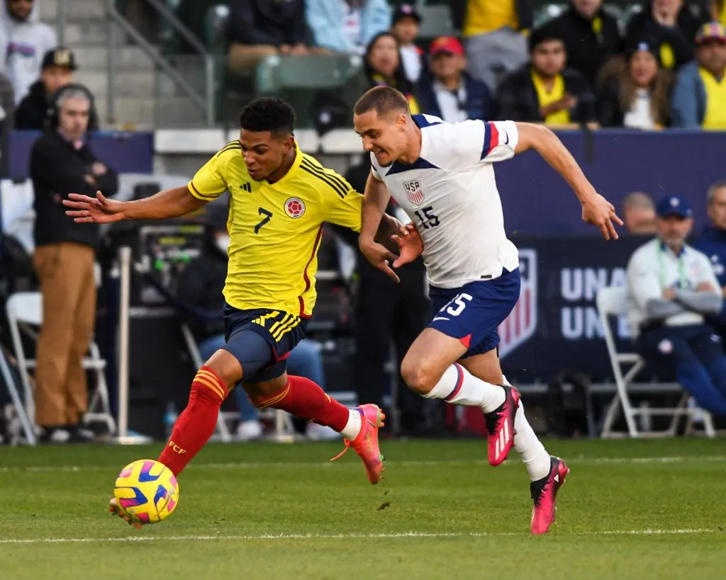 Diego Valoyes jugó por la selección de Colombia un amistoso ante Alemania. (Ardie Crenshaw).