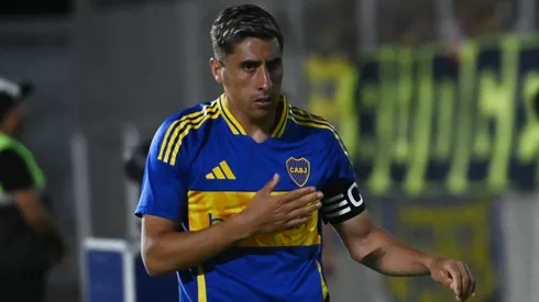 Miguel Merentiel fue capitán de Boca en el amistoso ante Juventude.