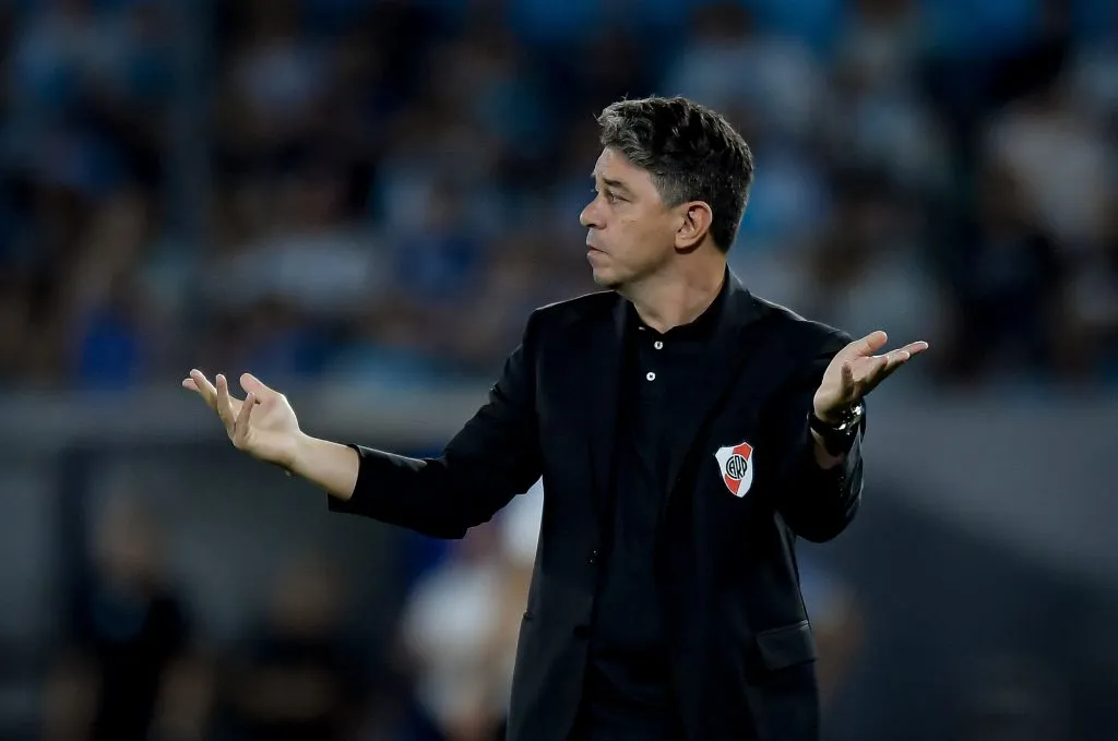 Marcelo Gallardo piensa en la formación de River ante la U. (Photo by Marcelo Endelli/Getty Images)
