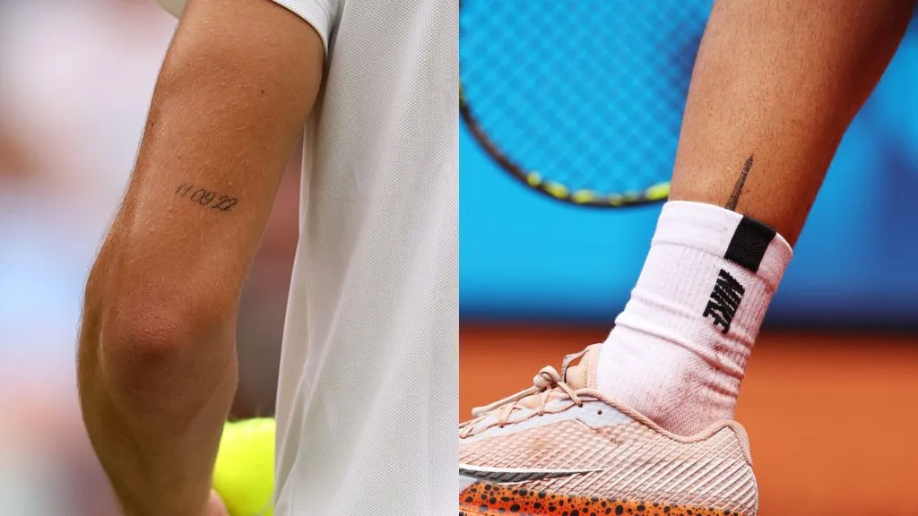 Los otros tatuajes de Carlos Alcaraz (Getty Images).